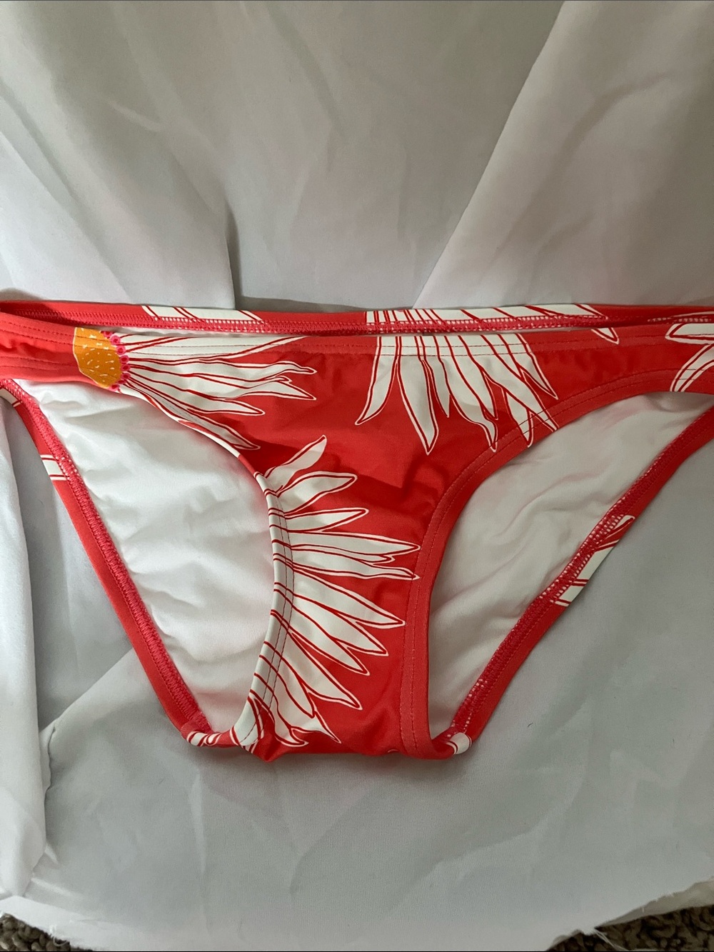 Red Floral Bikini Bottom - Women Swim